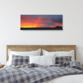 Westerne zonsondergang canvas afdruk (Insitu (Slaapkamer))