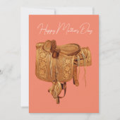 Westers,Antiek,Zadel,Landelijk, Moederdag Feestdagenkaart (Voorkant)