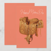 Westers,Antiek,Zadel,Landelijk, Moederdag Feestdagenkaart (Voorkant / Achterkant)