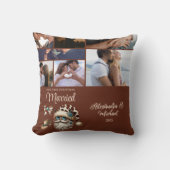 Westers Eerste Kerstmis Getrouwd 7 Foto  Kussen (Voorkant)