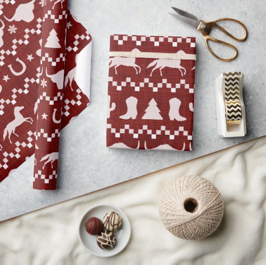 Westers Kerstfeest Cadeaupapier (Crafts)