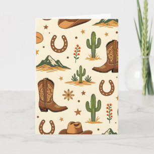 Westers landenthema met cactus kaart