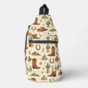 Westers landthema met cactus sling bag