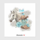 Westers Paard Sticker (Vel)