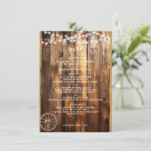 Westers touw wagenwiel Metselaarsglas snoerlampjes Menu (Staand voorkant)