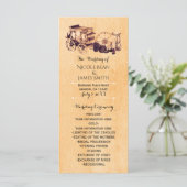 Westers Vintage Landelijk Elegant Trouwprogramma Programma (Staand voorkant)