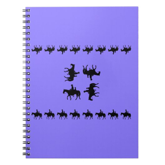 Westerse Alikruik - Silhouetten van Paardrijders Notitieboek (Voorkant)