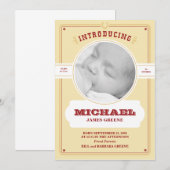 Westerse babyfoto-aankondiging aankondiging (Voorkant / Achterkant)