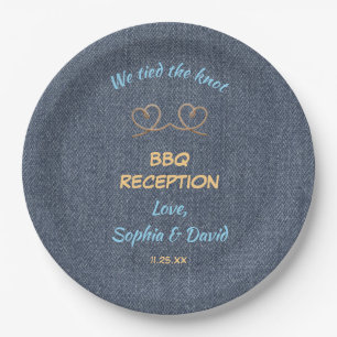 Westerse BBQ-receptie waar we de knoop doorgehakt Papieren Bordje