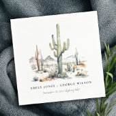Westerse Boho Cactus Woestijn Landschap Bruiloft Servet