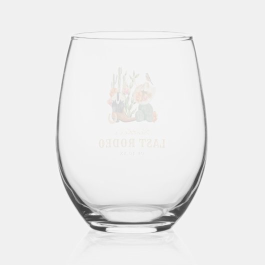 Westerse Boho Wijnglas Zonder Voet (Achterkant)
