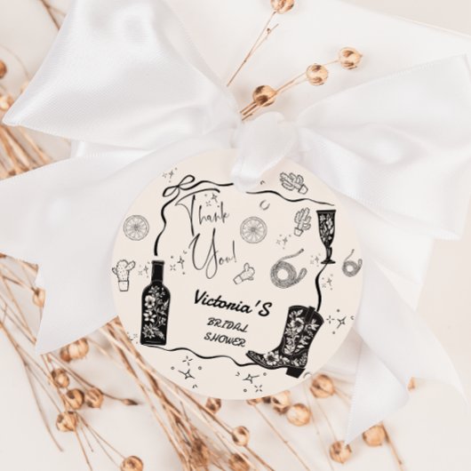 Westerse Bruidsfeest Dank Je Bedankjes Labels