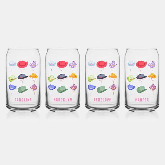 Westerse Bruiloftsfeest Favor Drinkware Set Blikvorm Glas (Voorkant)