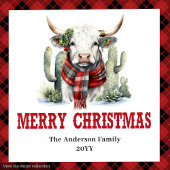Westerse buffelplaid servetten Kerstfeest set