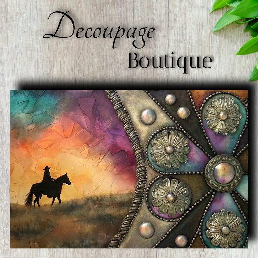 Westerse Conchos Decoupage Tissuepapier