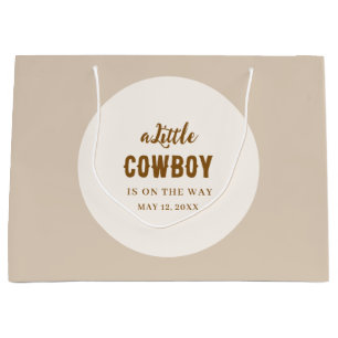 Westerse Cowboy Cadeautas - Effen Zand Wit voor Jo