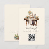 Westerse Cowboy Country Rustieke Trouwdag RSVP Kaartje (Voorkant / Achterkant)