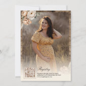 Westerse Cowboylaarzen Foto QR Code Baby Shower Kaart (Achterkant)