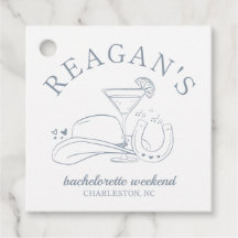 Westerse Cowgirl Cute Hand Getekende Bachelorette 