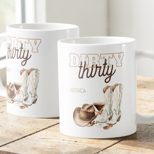 Westerse Cowgirl Dirty Thirty 30e verpartij Koffiemok