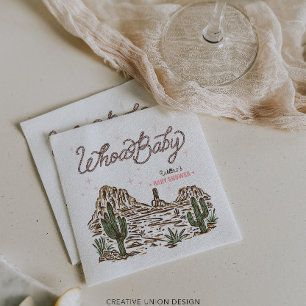 Westerse Cowgirl Meisje Baby Shower Servet
