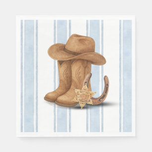 Westerse eerste verjaardag Cowboy Eerste Round Servet