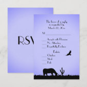 Westerse evenement RSVP kaart met entree keuze (Voorkant / Achterkant)