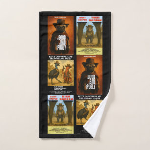 Westerse filmposterparodie handdoek