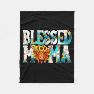 Westerse gezegende koe mama koe print moeder moede fleece deken