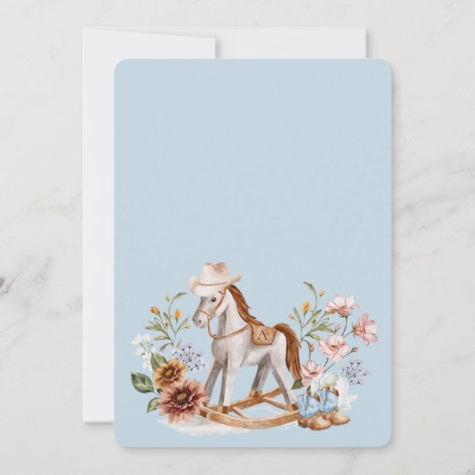 Westerse Gezochte Poster Baby Jongen Shower Spel K Kaart (Achterkant)