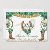 Westerse Groene Jager Charra Mis Quince Landschap Kaart (Achterkant)