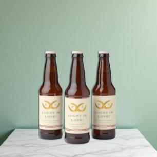 Westerse Hoefijzers Bruiloft Bier Etiket