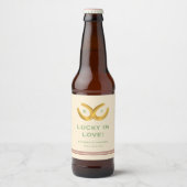 Westerse Hoefijzers Bruiloft Bier Etiket (Voorkant)
