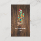 Westerse Kerst Cactus Gratis Drink Feest Ticket (Achterkant)