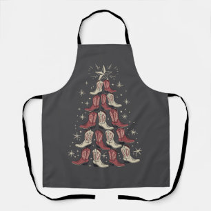 Westerse Kerst Cowboylaars Boom Cowgirl Laarzen Schort