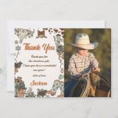 Westerse kerstfeest bedankkaart foto kaart (Voorkant)