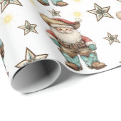 Westerse Kerstman  Cadeaupapier (Rol Hoek)
