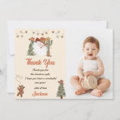 Westerse Kerstman Kerstfeest Dank Je Kaart Foto (Voorkant)