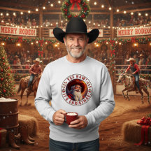 Westerse Kerstman Yee Haw Het is Kerstmis