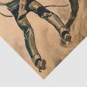 Westerse kunst “Mule” van Will James Tissuepapier (Detail)