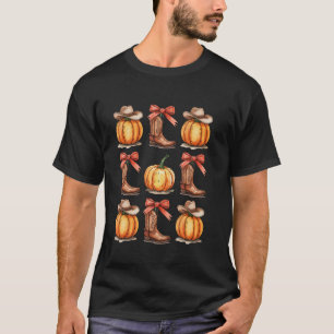 Westerse laarzen Pompoen Cowboy Cowgirl Rodeo T-shirt