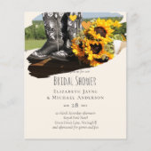 Westerse laarzen Zonnebloemen Rustieke bruiloft (Voorkant)