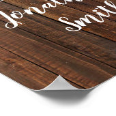 Westerse landelijke bruiloft Welcome bord  Poster (Hoek)