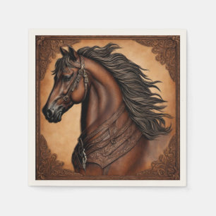 Westerse landelijke paardrijden Paard Feest Servet