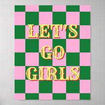 Westerse 'Let's Go Girls'-poster, Girl Power-muurk