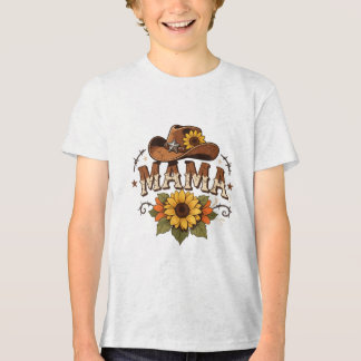 Westerse Mama Zonnebloem Cowgirl Design Tri-Blend Shirt