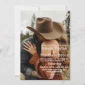 Westerse Minimalistische Cowboy Bruiloft Kaart (Voorkant)