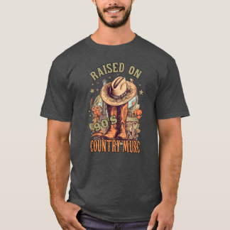 Westerse muziek opgegroeid met country-muziek uit t-shirt