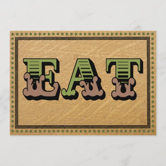 Westerse Ontvangstfeest Dinner Menu (Achterkant)