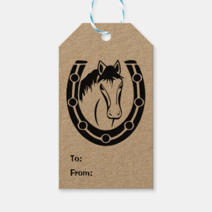 Westerse paard ruiters paardenschoen cowgirl paard cadeaulabel